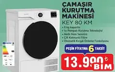KEYSMART ÇAMAŞIR KURUTMA MAKİNESİ KEY 80 KM fiyat ve kampanya bilgisi